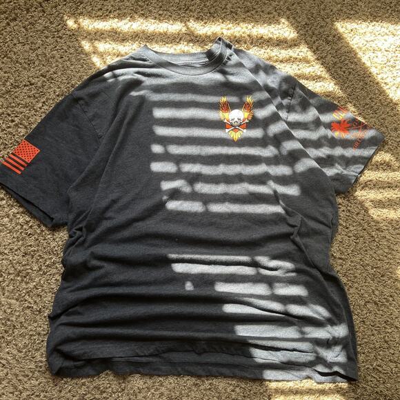 Grunt Style patriot eagle Men's Short Sleeve TShirt Gray 2xl Freedom 2xl defend - Picture 1 of 11